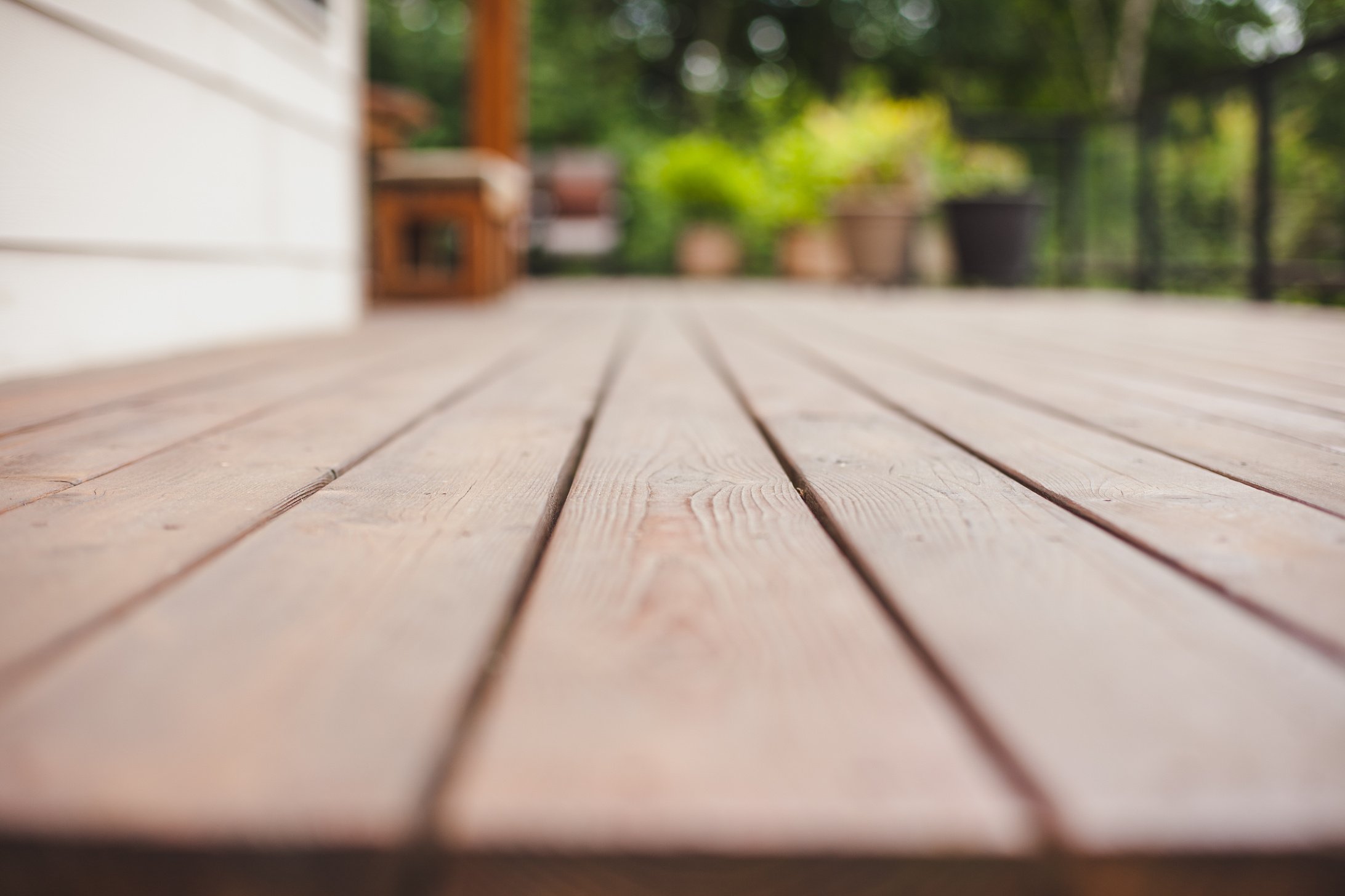 Outdoor Luxury Home Backyard Wooden Patio Deck